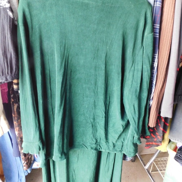 Channa Tank Emerald Green Casual and Elegant in one Dress+Cardigan in one 1X - Picture 7 of 12